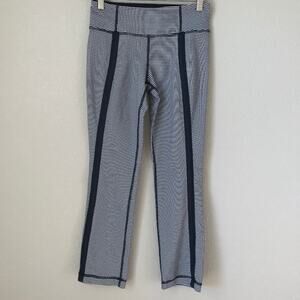 Lululemon Coast To Class Navy Gingham Crop Leggings sz 4
